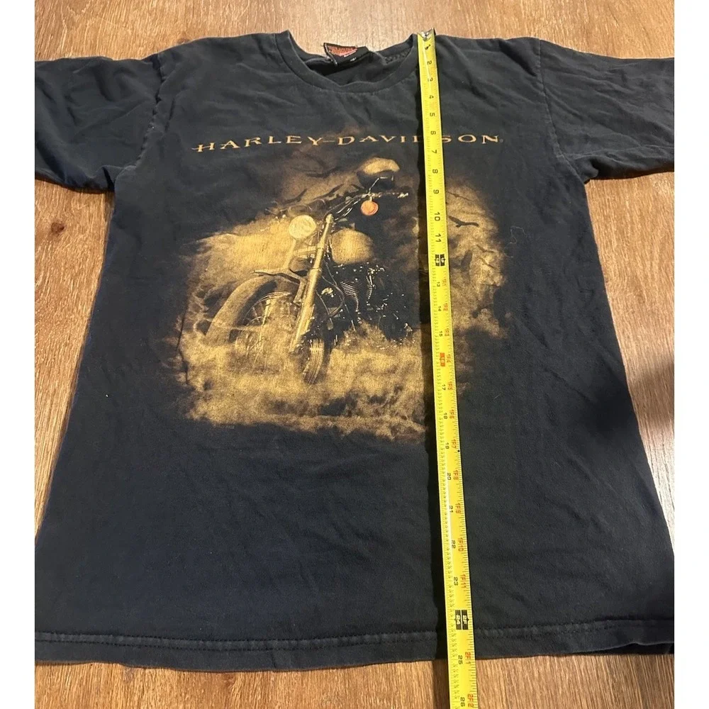 Vintage Harley Davison Ghost Rider Black Shirt HD Alton‎ Illinois Size Small